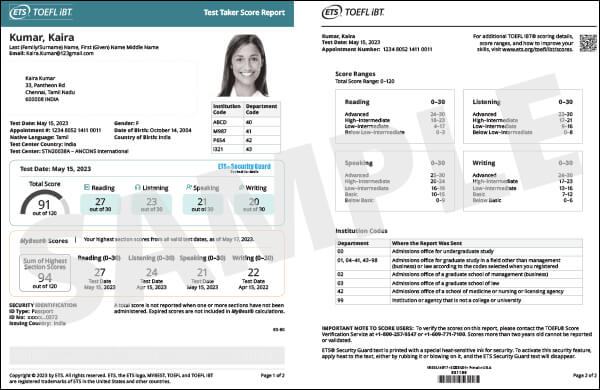 آزمون TOEFL iBT