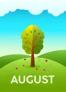 August (Aug.) آگوست