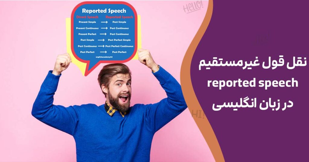 نقل قول غیرمستقیم reported speech در زبان انگلیسی