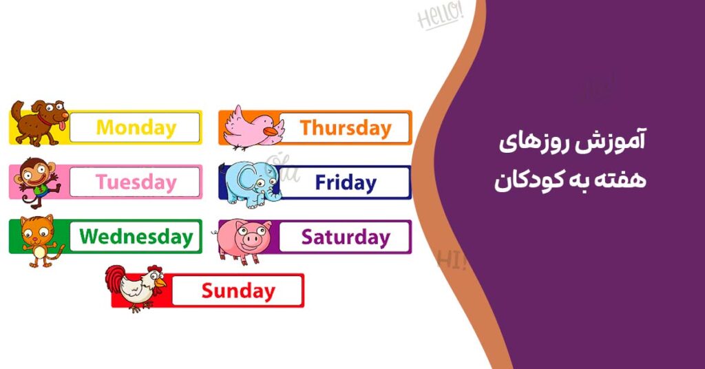 آموزش روزهای هفته به کودکان